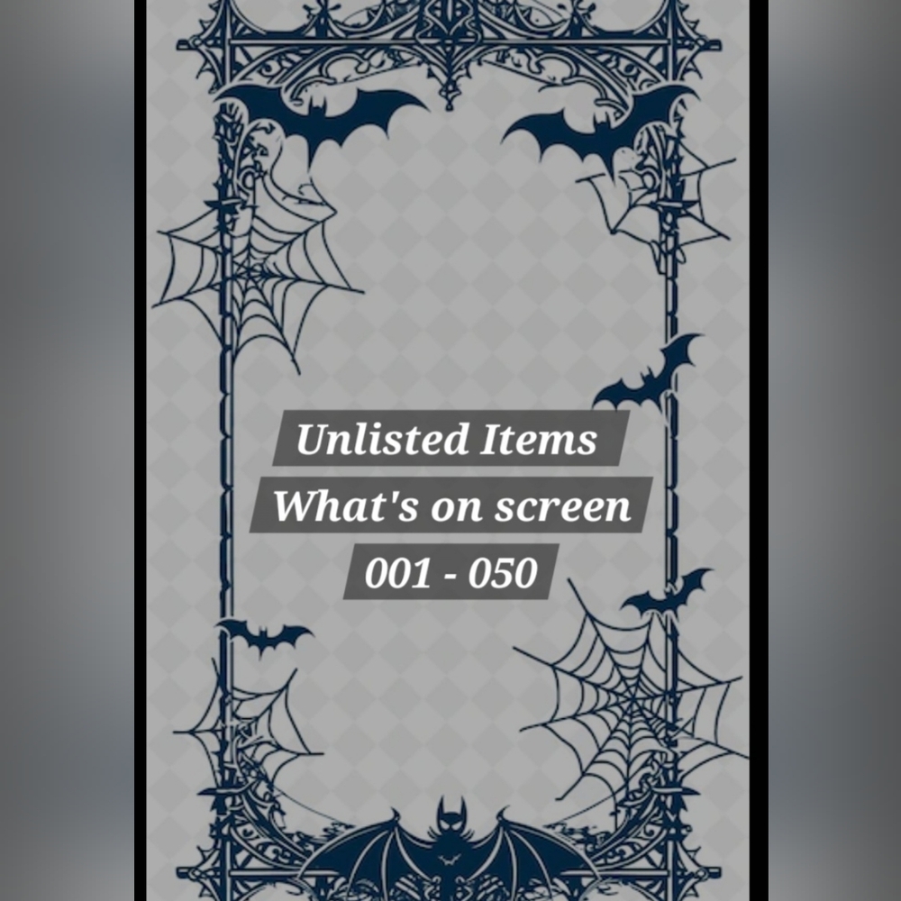 GOTH/GRUNGE/SPARLES - Unlisted Items - What's Showing On Screen  001 - 050